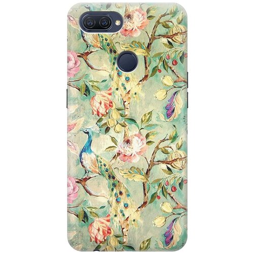 фото Ультратонкий силиконовый чехол-накладка для oppo a12 / a7 / a5s с принтом "винтажный цветочный паттерн" gosso