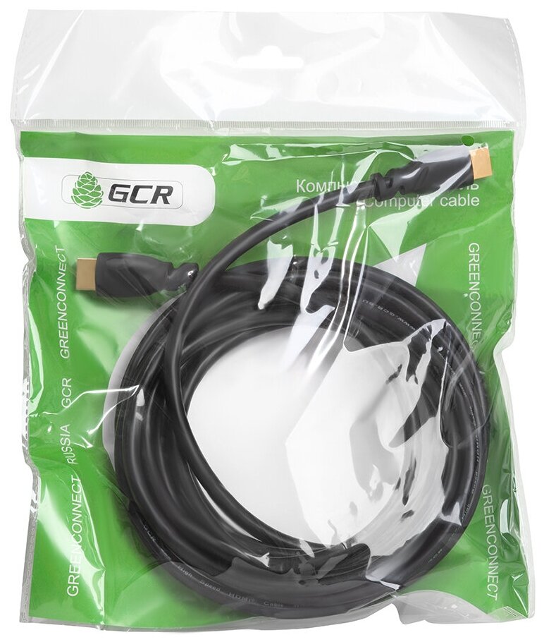 Greenconnect Кабель 1.5m HDMI 1.4, OD7.3mm, 30/30 AWG, позолоченные контакты, Ethernet 10.2 Гбит/с, 3D, 4K, экран Greenconnect HDMI (m) - HDMI (m) 1.5м (GCR-HM310-1.5m) - фото №7