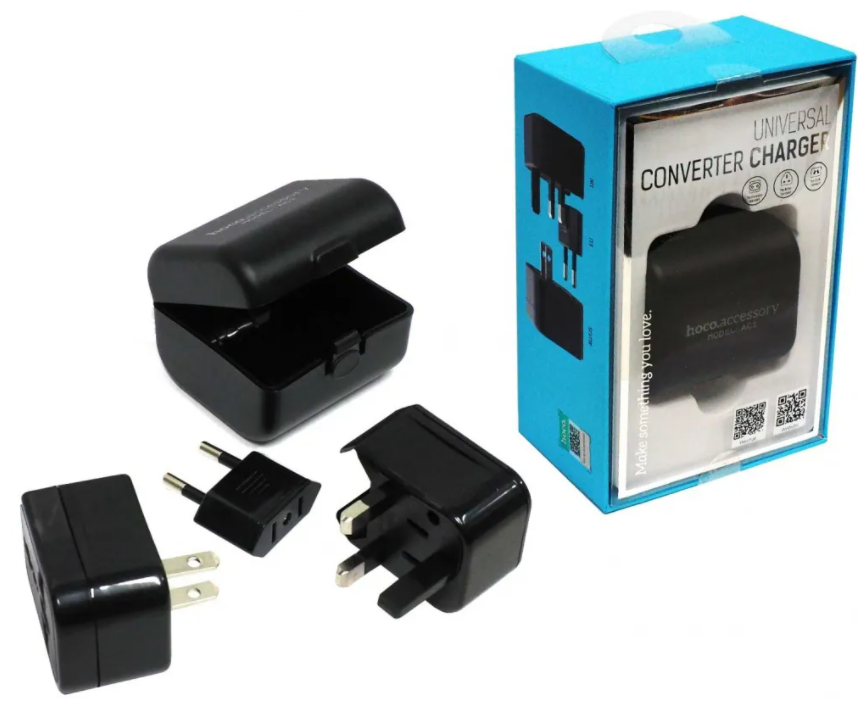 Сетевое зарядное устройство Hoco AC1 universal converter charger Черное
