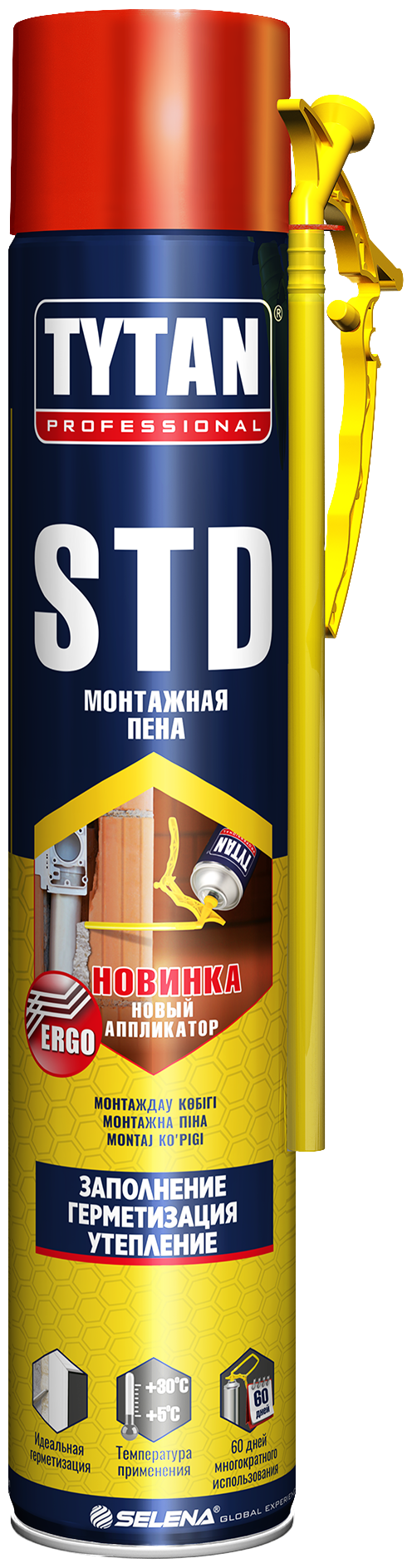 Пена монтажная летняя Tytan Professional STD Ergo, 750 мл