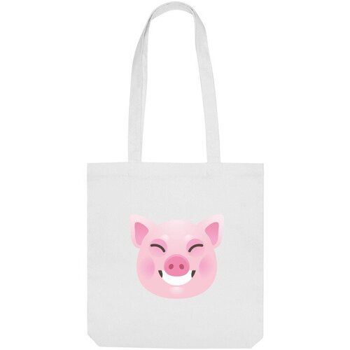 Сумка шоппер Us Basic, белый мужская футболка смеющаяся розовая свинка поросенок 2xl белый