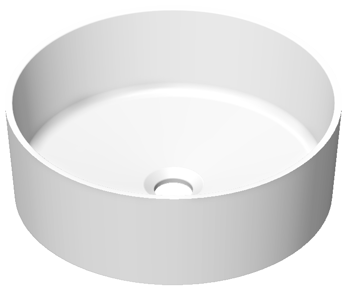Раковина в ванную накладная Radostone Alba круглая белая матовая 405x405x135 мм - фотография № 4