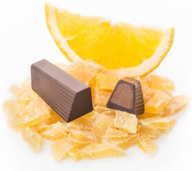 Конфеты ручной работы CACAOJET апельсин-имбирь в горьком шоколаде, 6 шт.