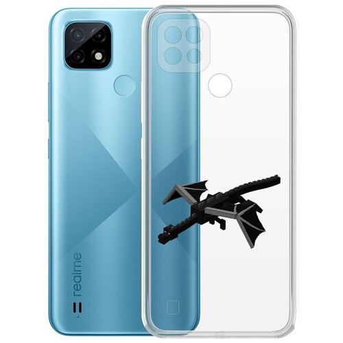 Чехол-накладка Krutoff Clear Case Дракон Края для Realme C21 силиконовый чехол накладка бампер minecraft дракон края для realme c35