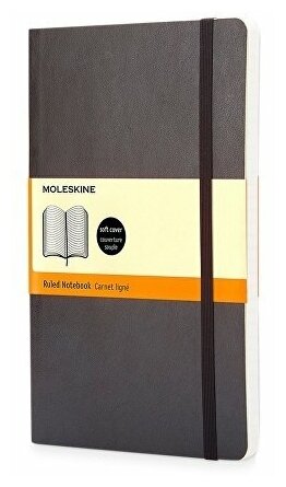 Записная книжка А6 (Pocket) Classic Soft (в линейку) (60521107, черный, А6, 9 х 14 х 1,2, бумага/полиуретан)