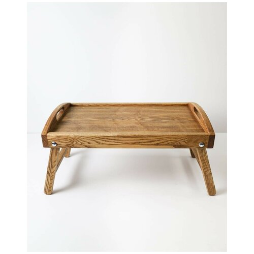 Столик для завтрака раскладной деревянный переносной- Орех, подарок на рождество