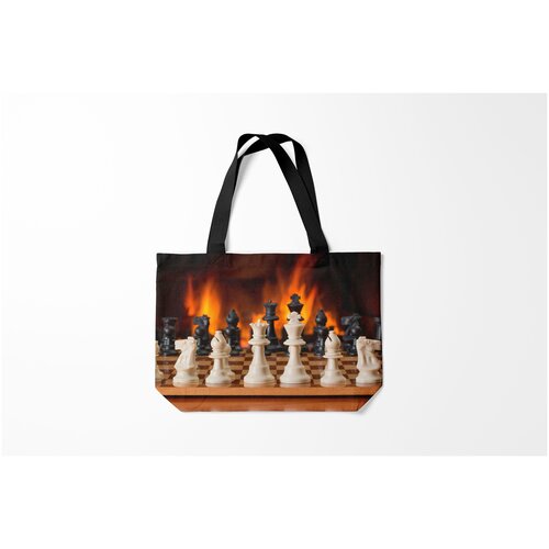 фото Сумка-шоппер / 46х35 см / популярные иллюстрации / другие шахматы burnettie
