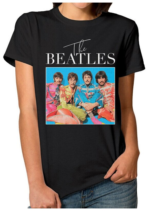 Футболка DreamShirts The Beatles - Битлз Женская черная 