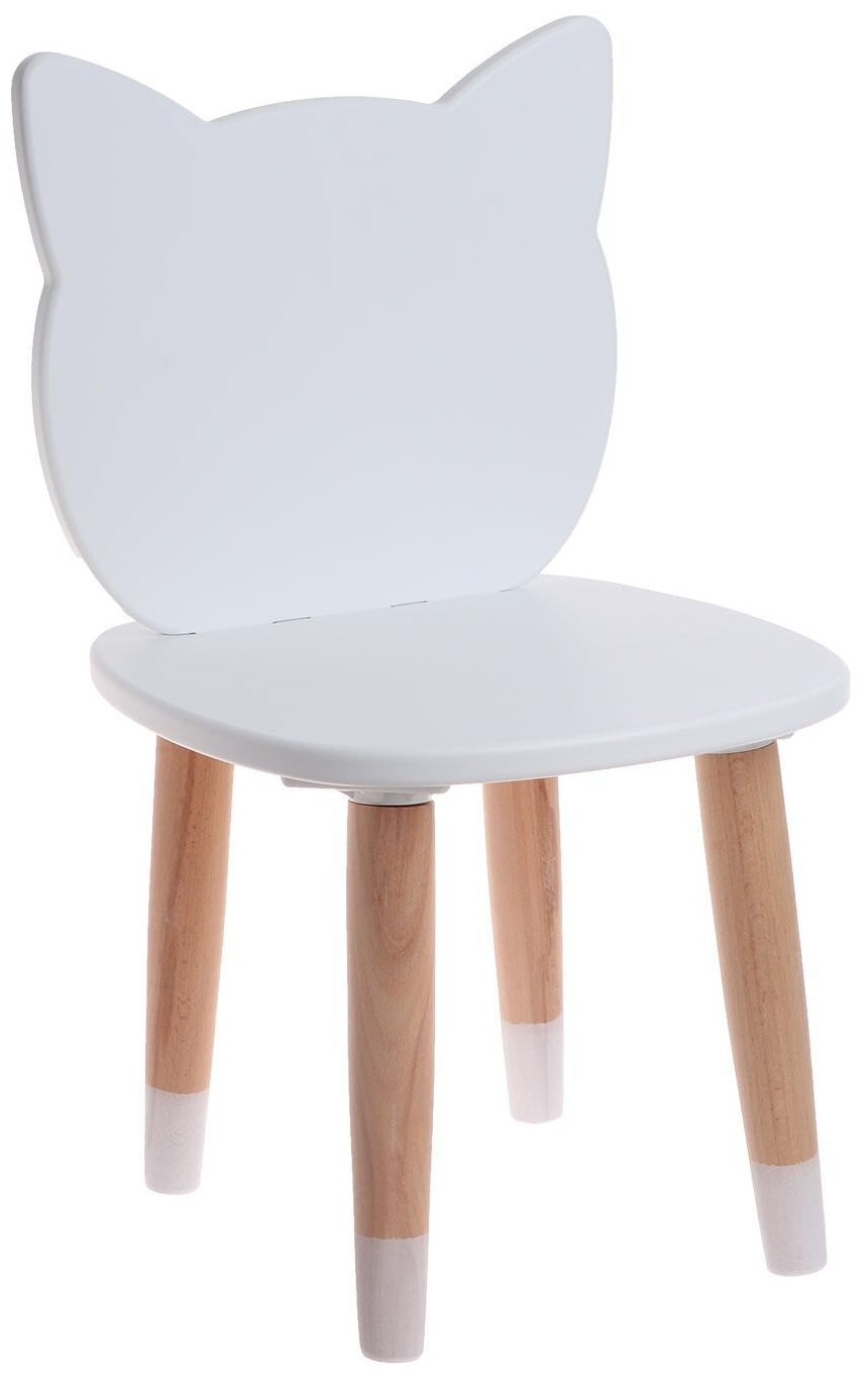 Детская мебель стул детский деревянный Мега Тойс Кошка - фотография № 1