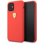 Чехол Ferrari для iPhone 11 On- Track Silicone case Hard Red - изображение