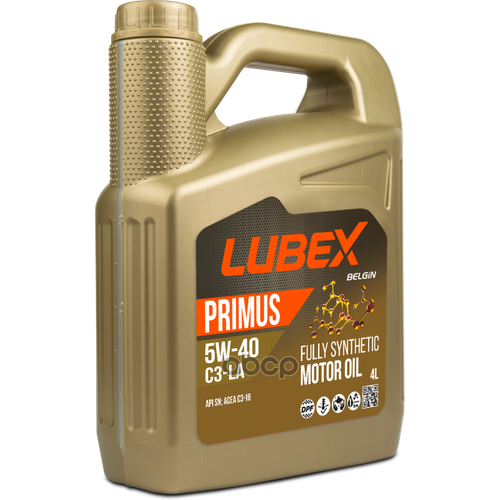 Lubex Синт. Мот. масло Primus C3-La 5W-40 Sn C3 (4Л) LUBEX арт. L034-1297-0404