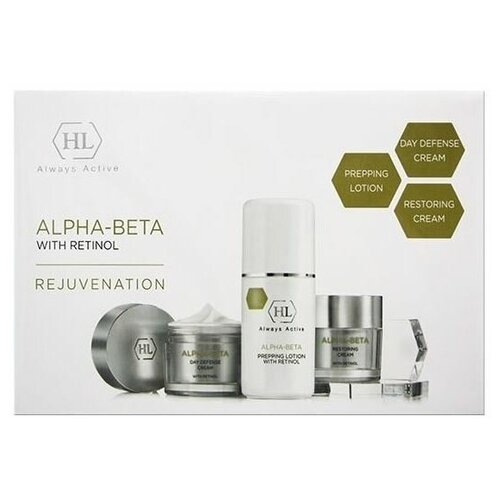 фото Набор holy land alpha-beta & retinol kit (набор: лос 125 + защ и восст крем 2*50)