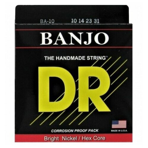 струны для банджо dr string ba 10 DR BA-10 струны для банджо тенор 10 - 14 - 23 - 31