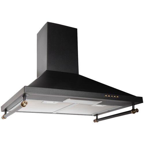 Вытяжка кухонная бытовая ширина 60см 700 м3ч мотор 160Вт Диаметр воздуховода 120 мм Отвод Рециркуляция il Monte KH-DOME 6005 BLACK RUSTICO 9770₽