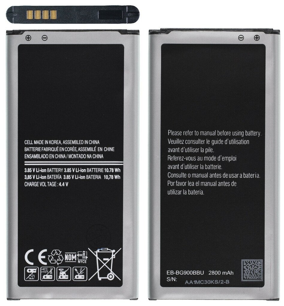 Аккумулятор EB-BG900BBE, EB-BG900BBC для Samsung Galaxy S5 (SM-G900FD, SM-G900H), S5 LTE-A SM-G901F, S5 Neo SM-G903F