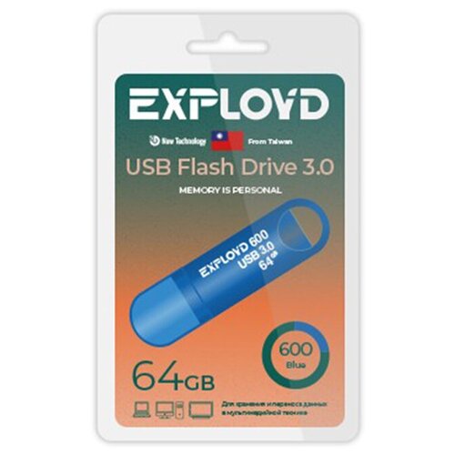 USB Flash Drive 64GB Exployd 600 EX-64GB-600-Blue