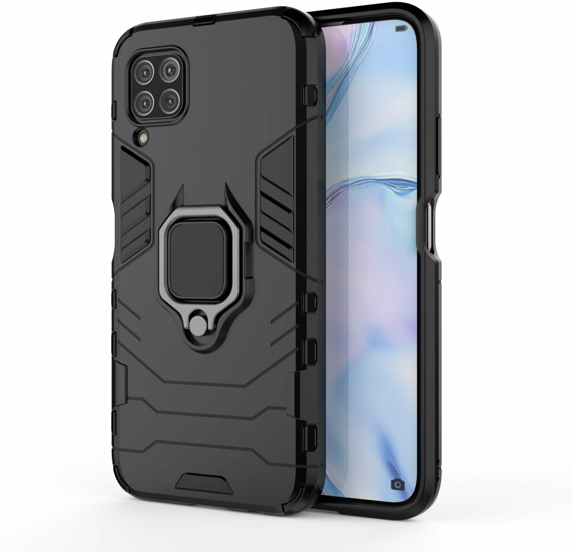 Чехол противоударный для Huawei P40 Lite / Хуавей Р40 Лайт (Черный) — фото 1