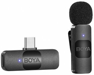 Беспроводная система Boya BY-V10, 2.4 ГГц, TX+RX, USB-C