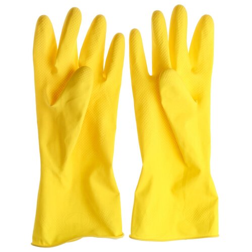 Перчатки хозяйственные латексные, Propaq, размер М, желтые, 1 пара