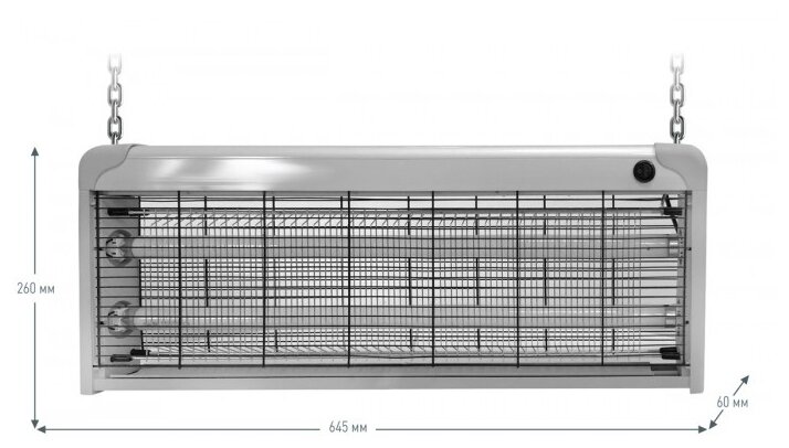 Антимоскитный светильник Ergolux MK-005 2x20Вт, люминисцентная лампа - фотография № 1