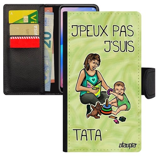 фото Защитный чехол-книжка на телефон // apple iphone xs // "не могу - стала тетей!" прикольный крутой, utaupia, светло-зеленый