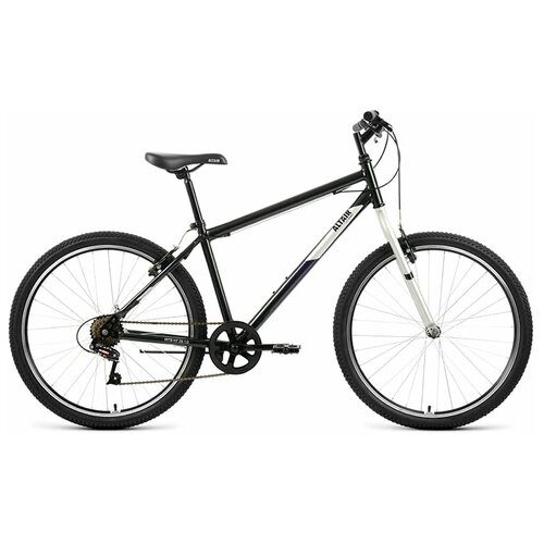 Велосипед горный с колесами 26 Altair MTB HT 26 1.0 черно-серый 7 скоростей, рама 19, 2022 год