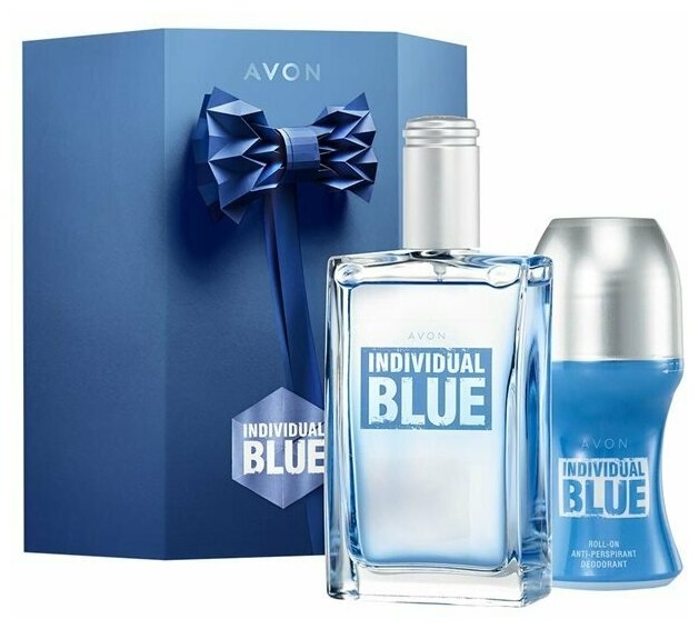 Парфюмерно-косметический набор "Individual Blue для него" AVON в подарочной упаковке