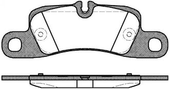 Дисковые тормозные колодки задние REMSA 1379.00 для Porsche Cayenne, Porsche Panamera, Porsche 911 (4 шт.)