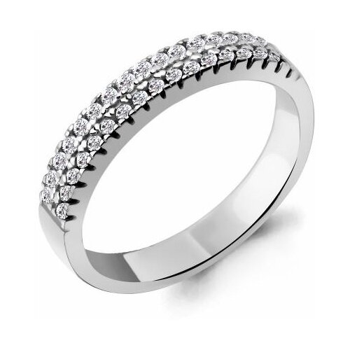 фото Серебряное кольцо aquamarine а67206а с фианитом diamant-online