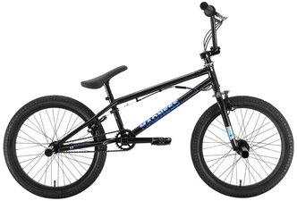 Велосипед BMX STARK Madness BMX 3 (2022) черный/голубой 9" (требует финальной сборки)