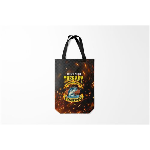 фото Сумка-шоппер / 31х42 см / туристические / рыбалка трофейная на карпа burnettie