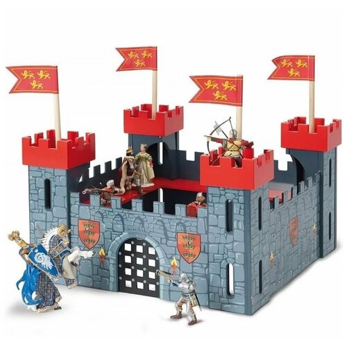 Рыцарский замок Короля Ричарда деревянный красный для фигурок до 15 см TV256