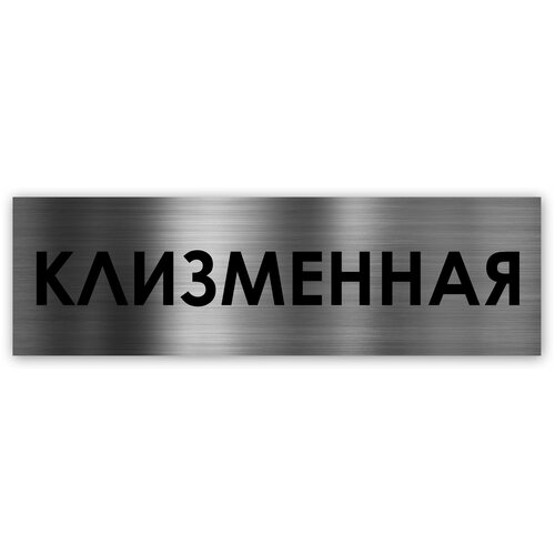 Клизменная табличка на дверь Standart 250*75*1,5 мм. Серебро