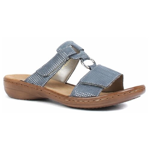 фото Шлепанцы rieker, размер 41, синий