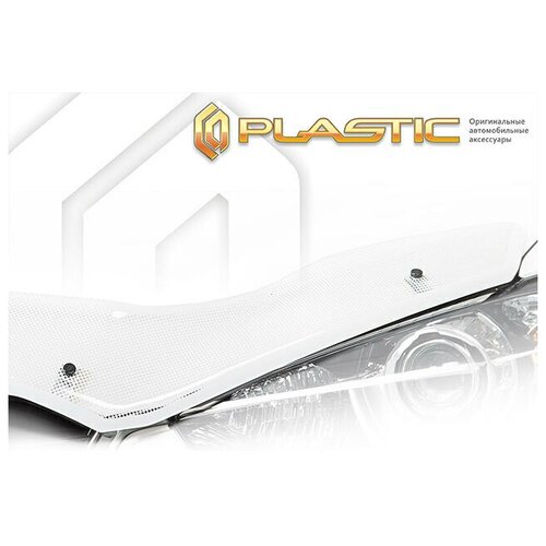 2010010403577_Дефлектор капота Hyundai Elantra 2006 2010 (Шелкография белая) CA PLASTIC