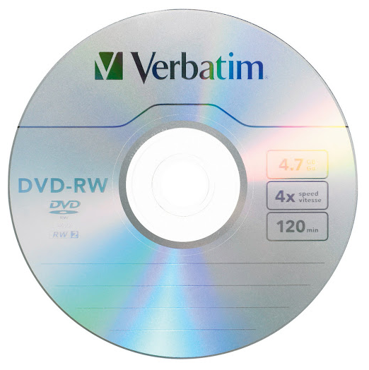 Диск DVD-RW Verbatim 1шт поштучно