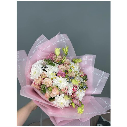 Букет из живых цветов/букет из роз/букет из хризантем