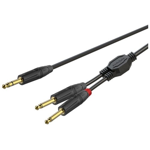 Кабель аудио 1xJack - 2xJack Roxtone GPTC130/6 6.0m roxtone gptc130 2 аудио кабель 6 3 mm stereo jack 2x6 3 mm mono jack 2 м