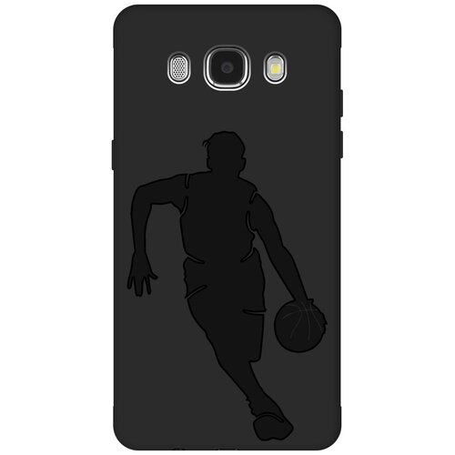 Матовый чехол Basketball для Samsung Galaxy J5 (2016) / Самсунг Джей 5 2016 с эффектом блика черный матовый чехол basketball для samsung galaxy j3 2016 самсунг джей 3 2016 с эффектом блика черный