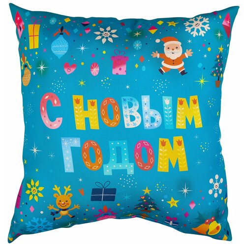 фото Подушка декоративная сирень "новый год", 40*40 см.