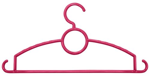 Набор вешалок детских пластиковых 29см 12 штук цвет розовый