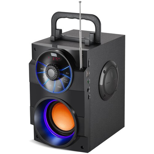 Портативная акустическая система MAX MR 430, черный/пульт/FM/,USB