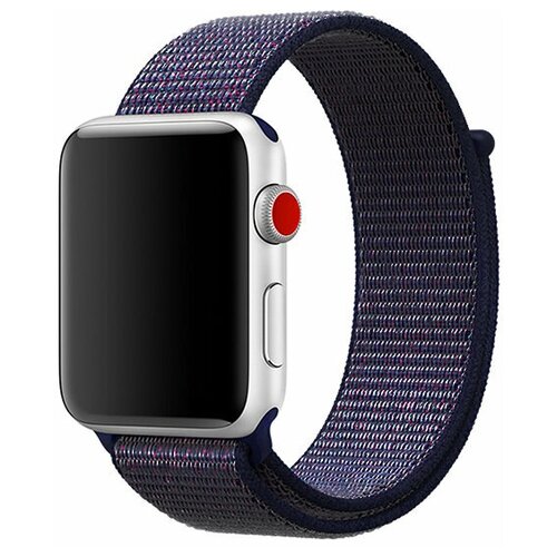Нейлоновый ремешок для часов Apple Watch series 1-6, SE 42-44mm, 7 45mm / Ремешок для Эпл Вотч серии 1-6, СЕ 42-44мм и серия 7 45мм (Фиолетовый)