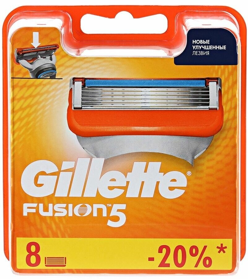 Сменные кассеты Gillette Fusion5 Power 8 шт - фотография № 13