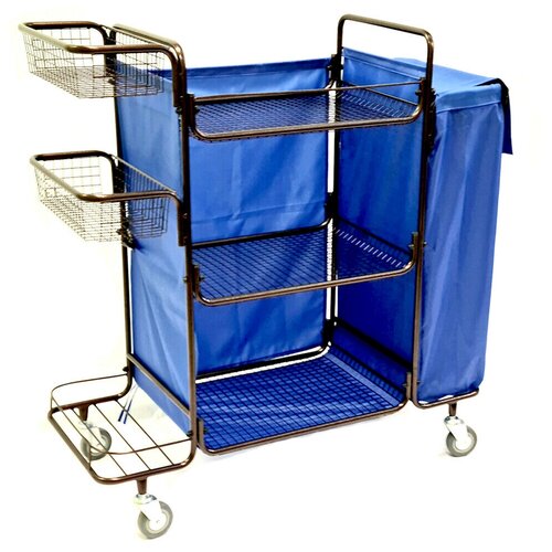 Тележка олдак для горничной повышенной вместимости, ТГР 5 синий мешок