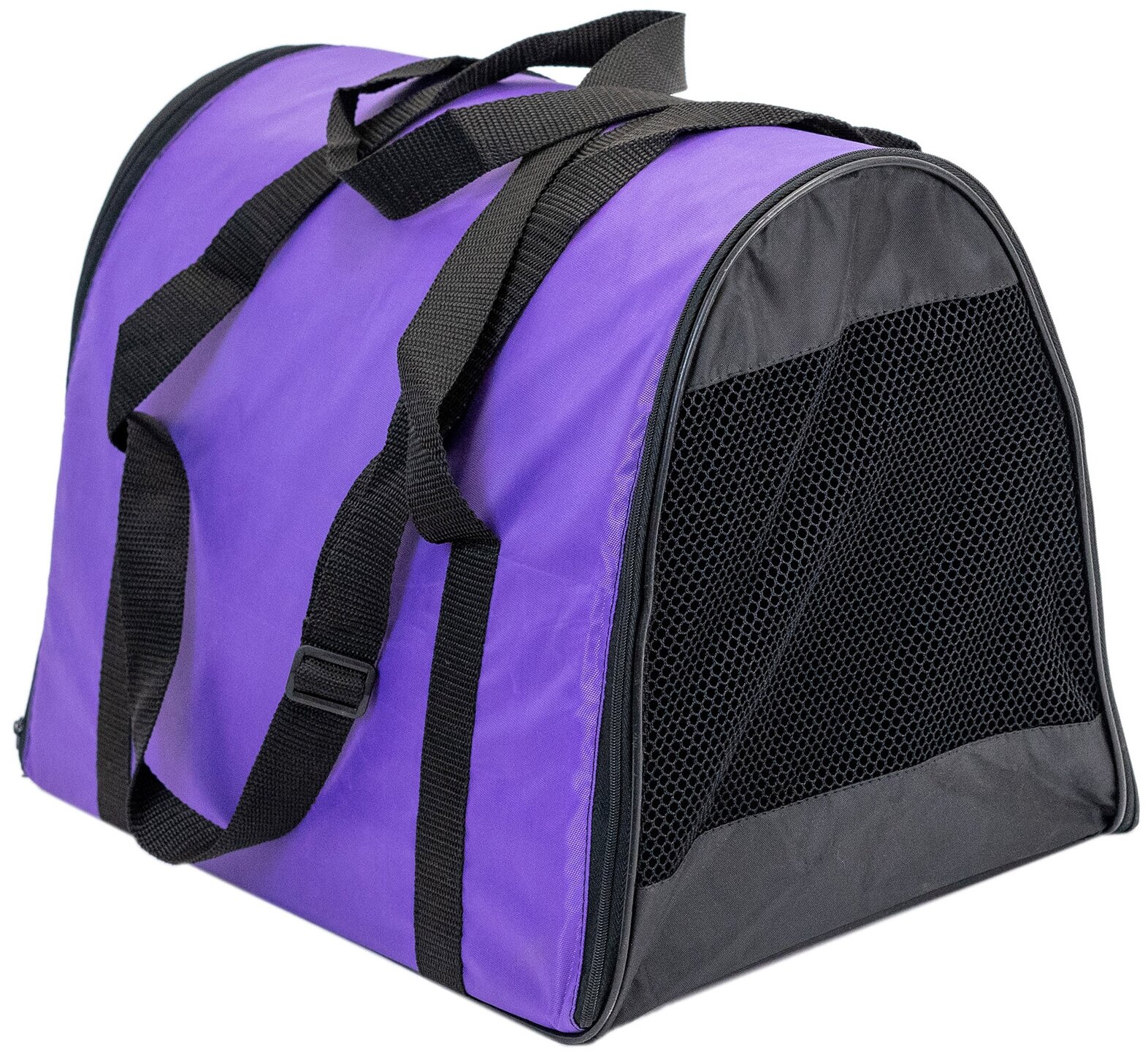 Переноска сумка Свод "PetTails" №0 раскладная с карманом и ремнем 33 х 19 х 21см, фиолетовая - фотография № 2