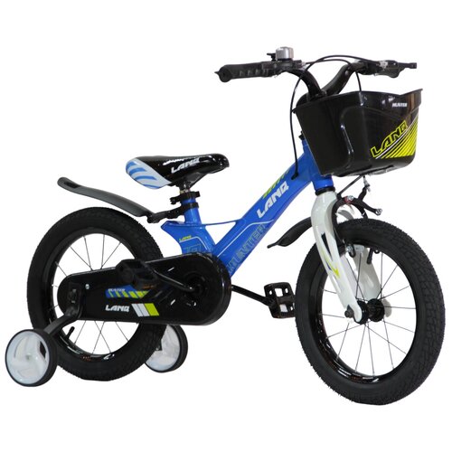 фото Велосипед lanq 14" синий алюминиевая рама, ручные тормоза sx bike