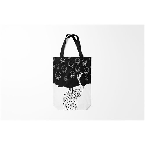 фото Сумка-шоппер / 31х42 см / монстры привидения и дьяволы многоликий multi face z burnettie
