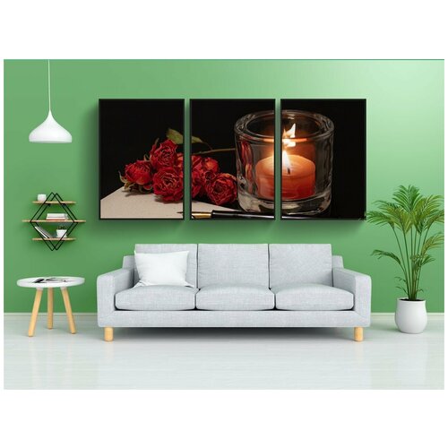 фото Набор модулных постеров для интерьера "маркер ручка, чернильная ручка, свеча" 60x90 см. в тубусе, без рамки lotsprints