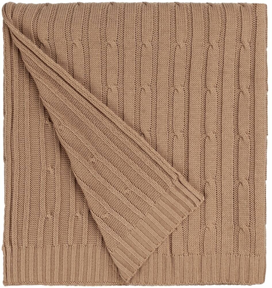 фото Плед подарочный теплый вязаный Remit песочный день учителя